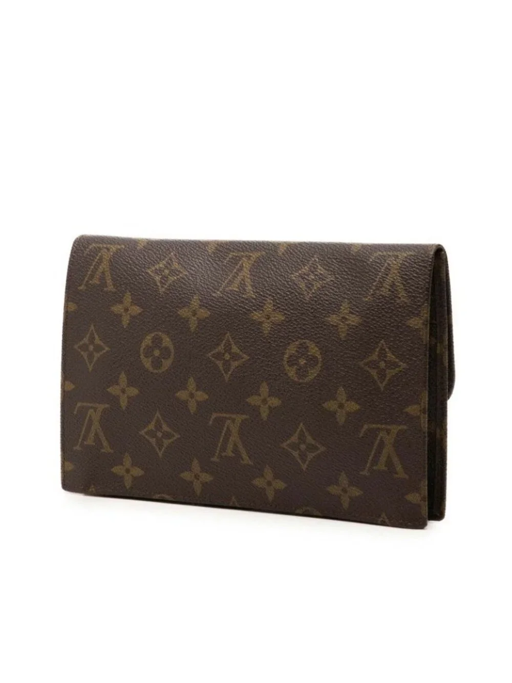 Louis Vuitton Monogram Pochette Lava 20 Pouch Clutch Brown Leather
